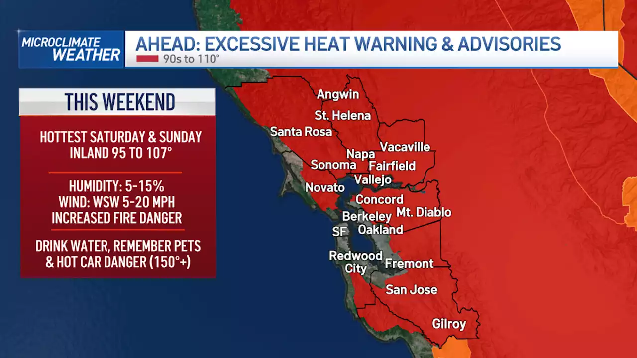 Bay Area weather: Excessive heat warning for inland communities this weekend