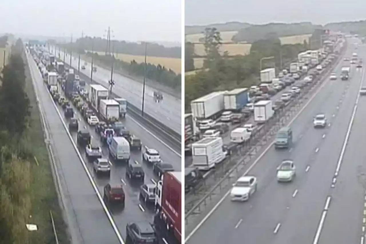 M1 traffic stopped with queues to Watford after crash - live updates