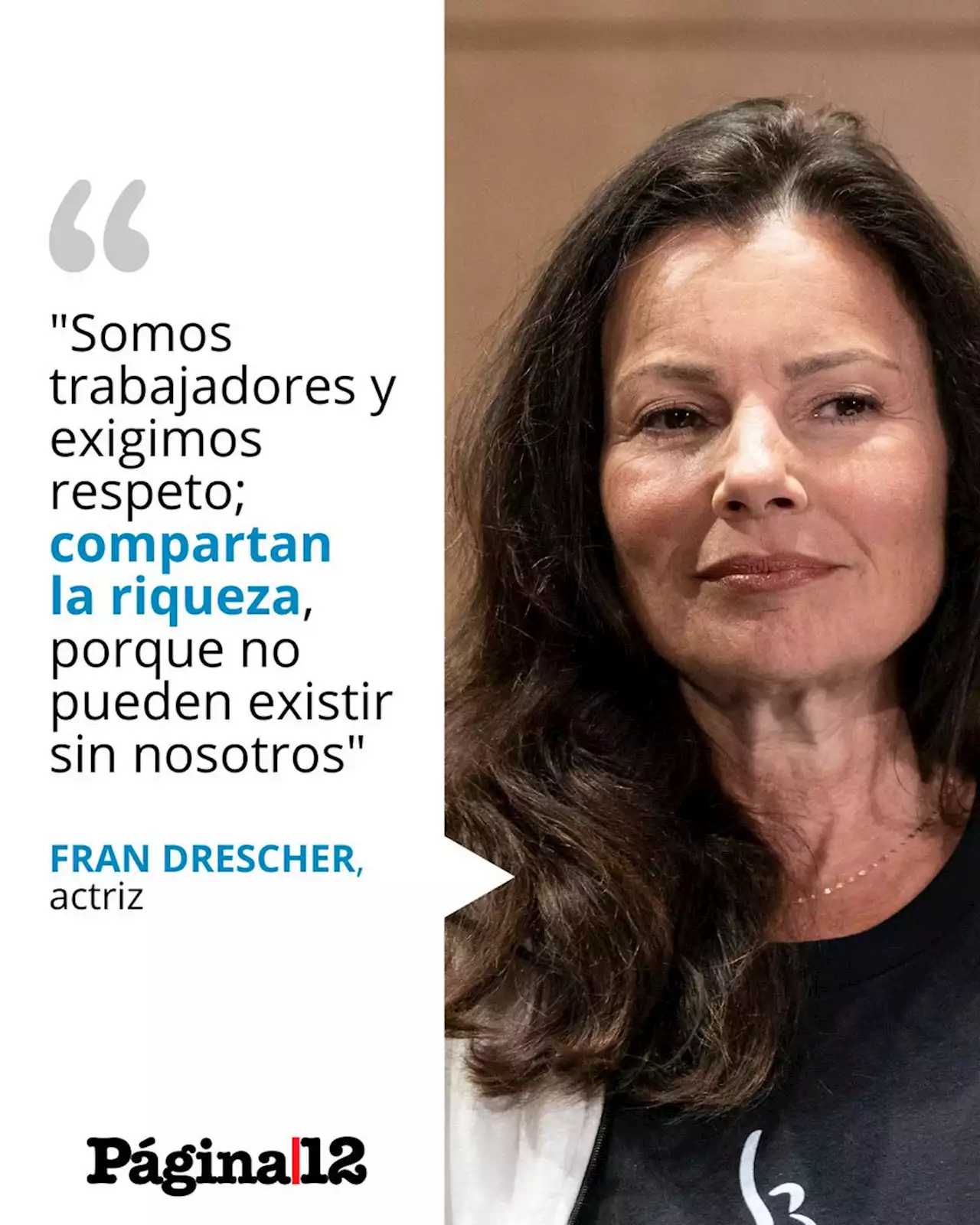 'Compartan las ganancias: ustedes no pueden existir sin nosotros' | El contundente discurso de Fran Drescher contra las grandes compañías de Hollywood