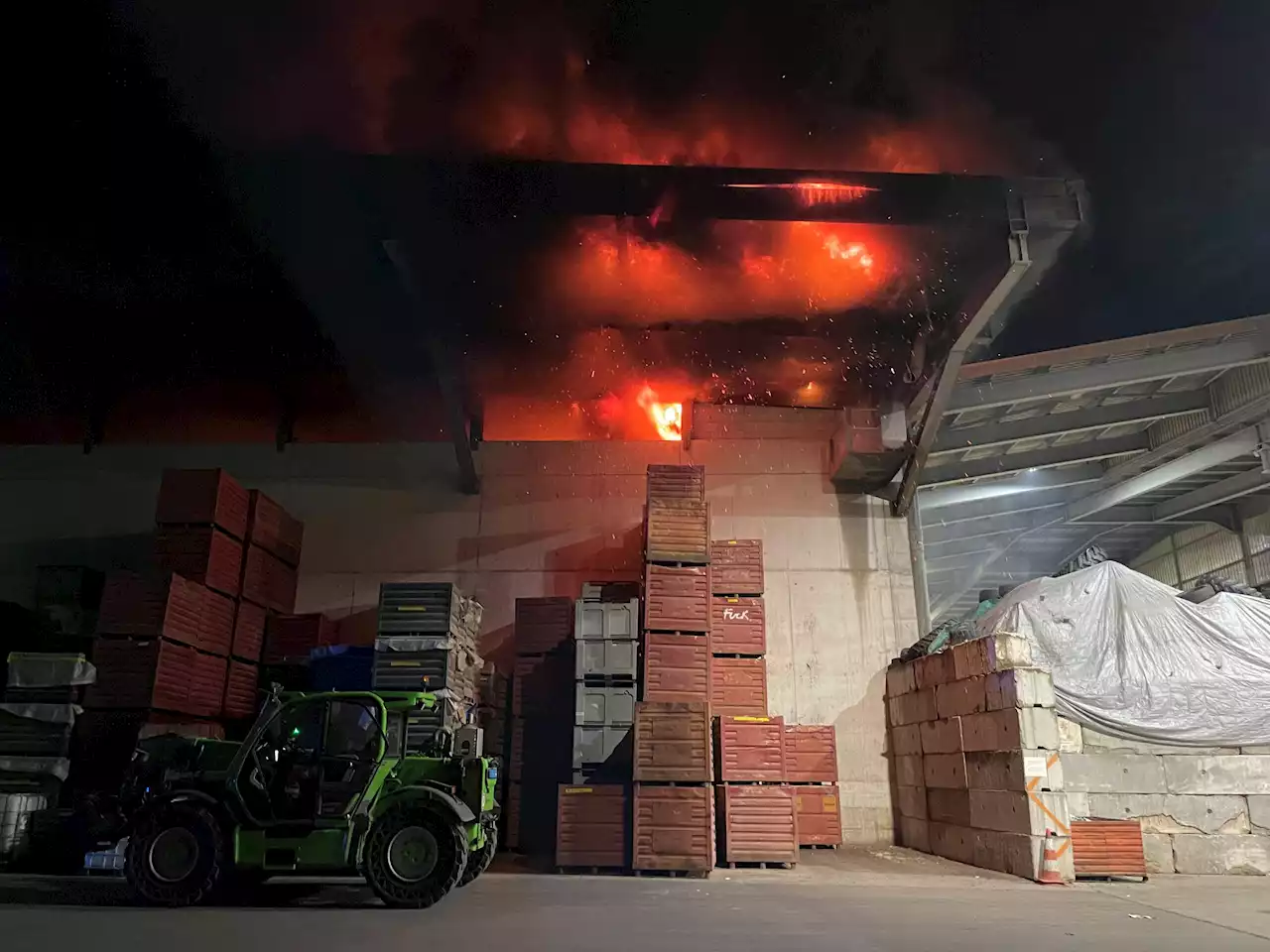 Cressier FR: Brandausbruch in Recycling-Anlage