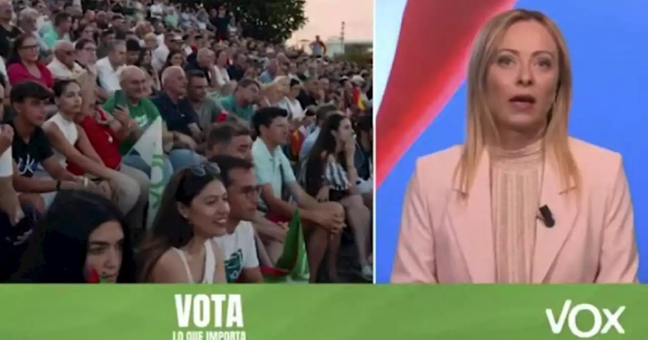 Meloni interviene in spagnolo all'evento di Vox: “In Europa è arrivato il tempo dei patrioti”