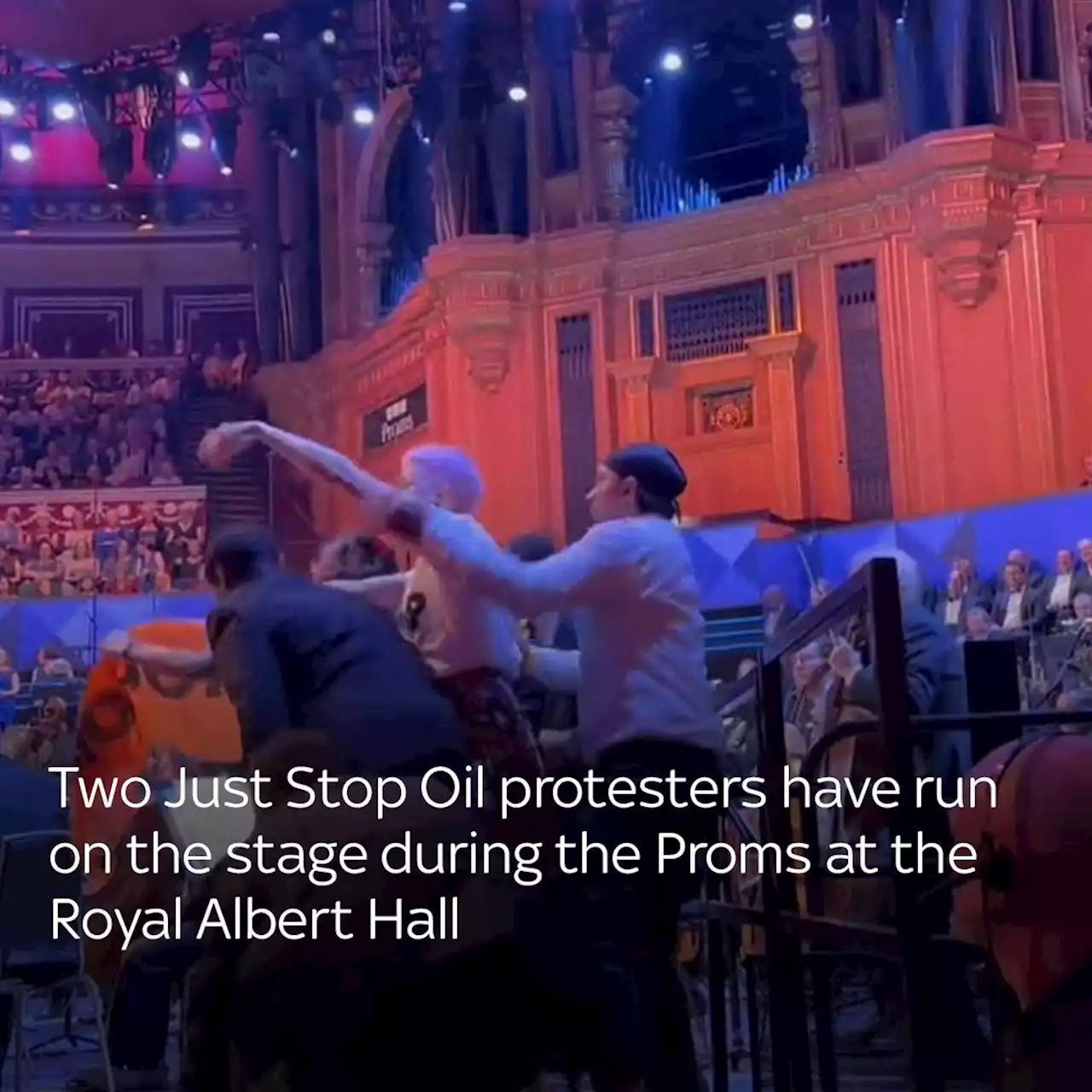 Just Stop Oil protesters interrupt Proms at Royal Albert Hall