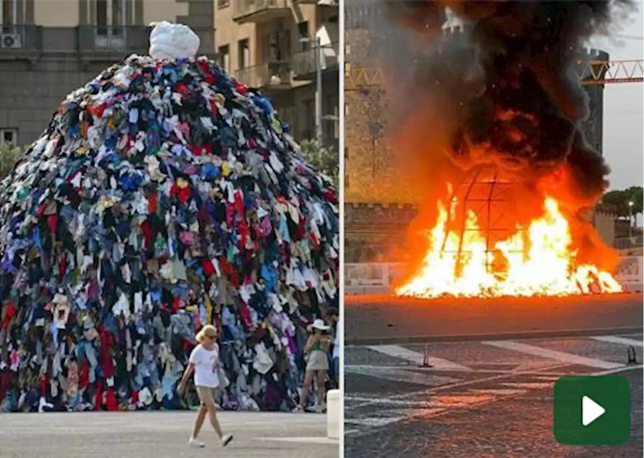 Napoli, convalidato il fermo al clochard accusato di aver incendiato la Venere degli stracci di Pistoletto