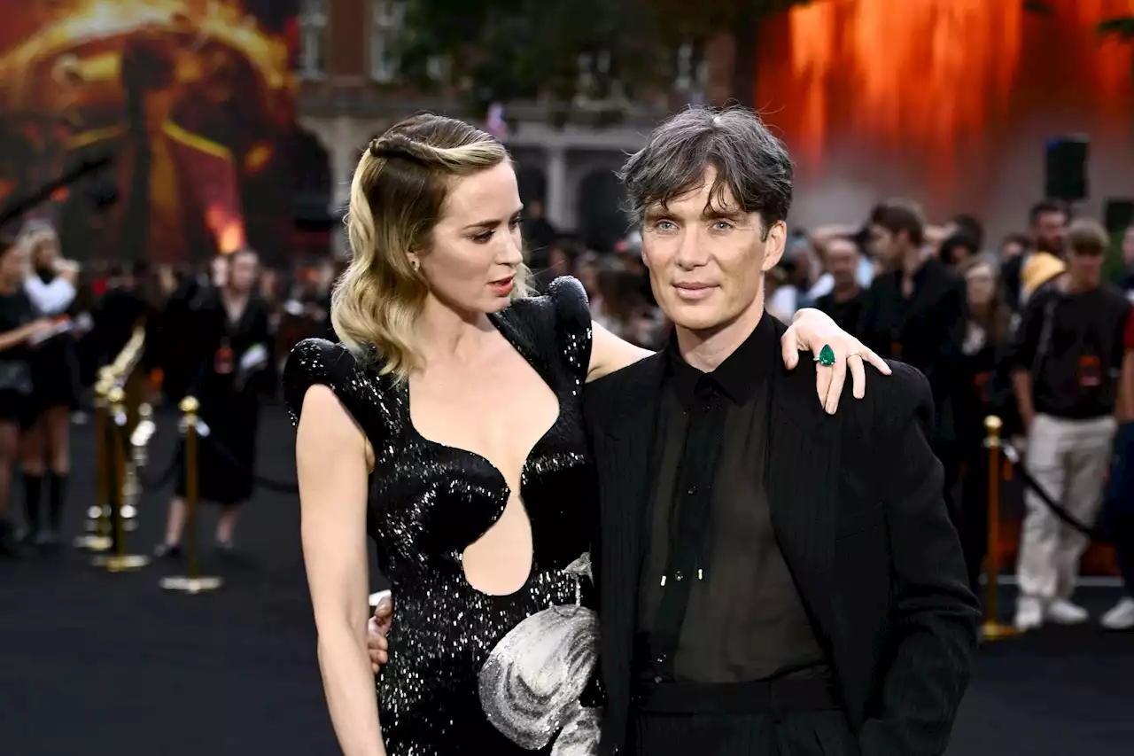 Stars Cillian Murphy and Emily Blunt walk out of UK premiere as strike begins