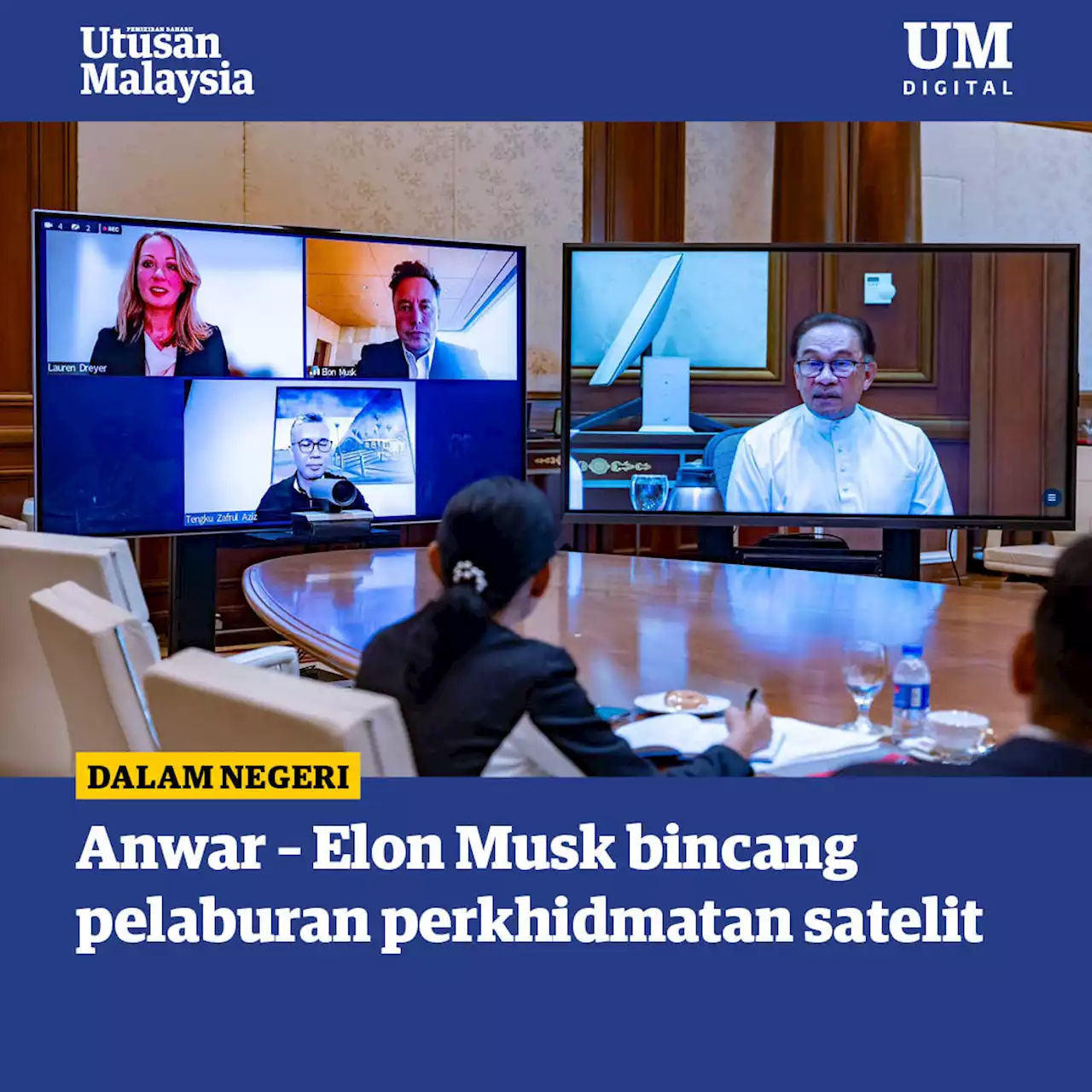 Anwar - Elon Musk bincang pelaburan perkhidmatan satelit