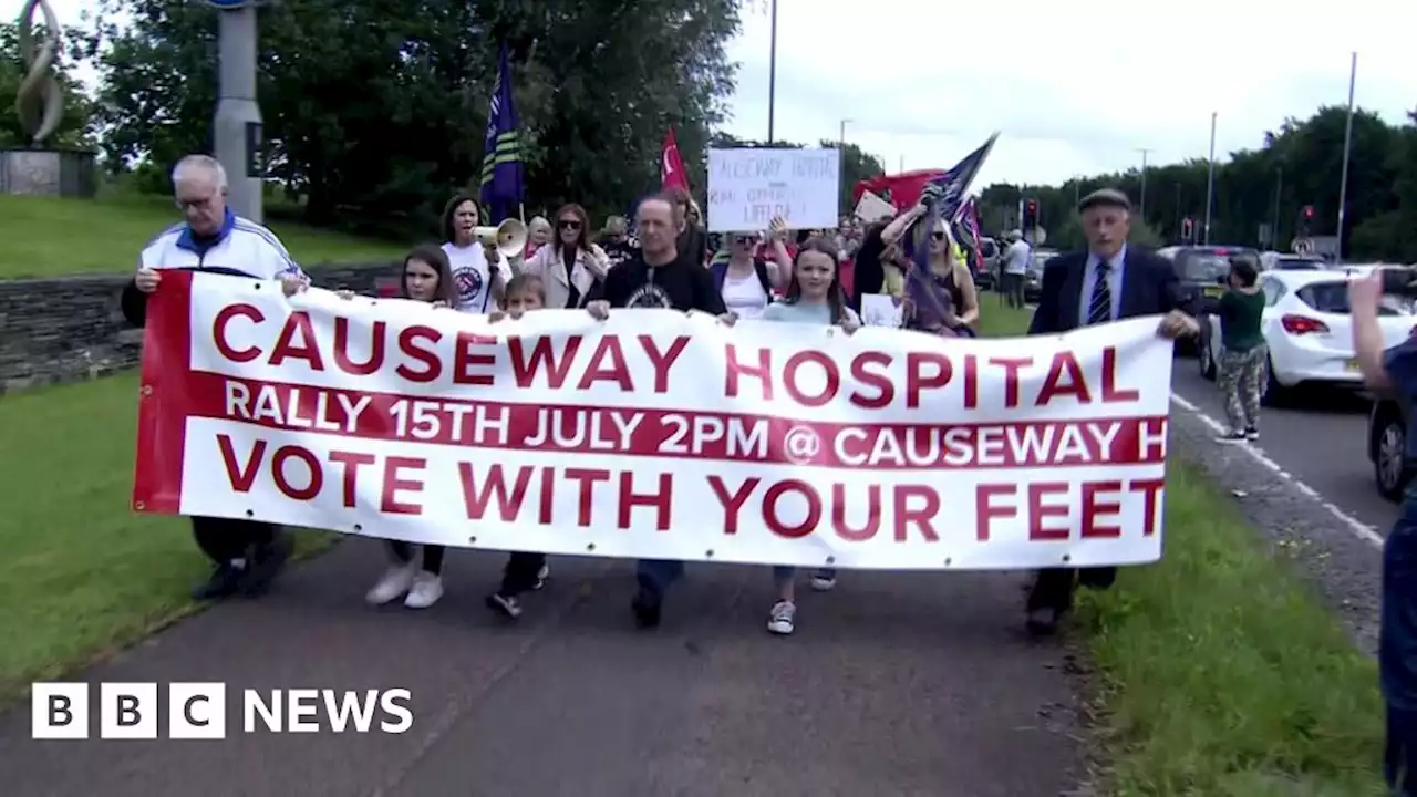 Coleraine: Rally held in protest at Causeway maternity decision