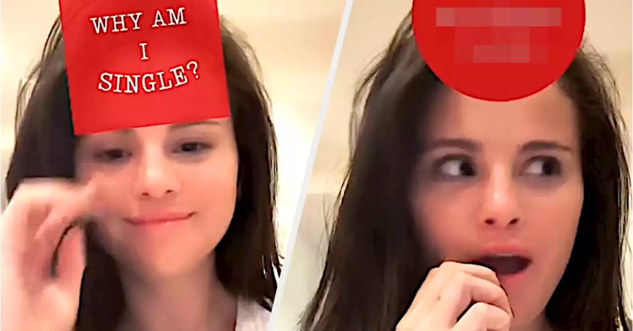 Selena Gomez Asked A TikTok Filter Why She Was Single, And It Gave Her A Very 'Rude' Response