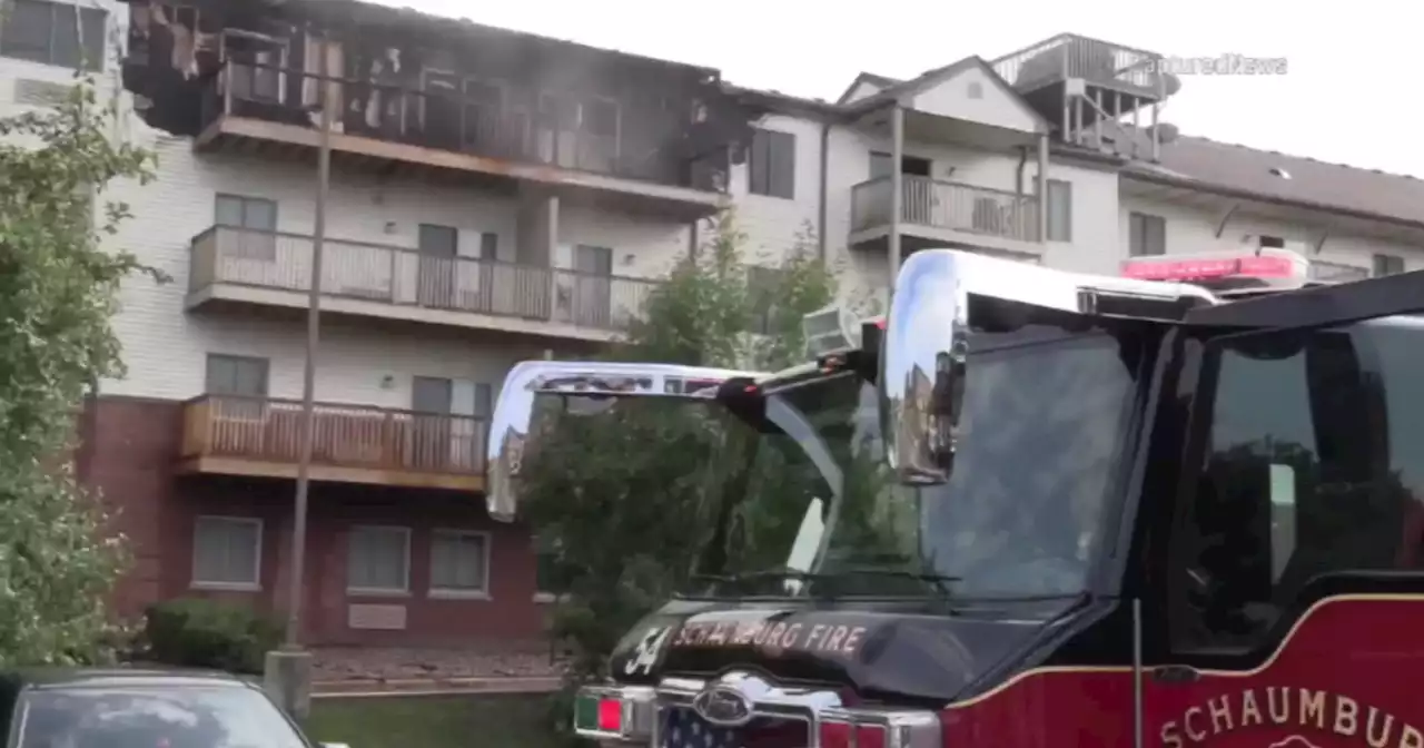 Schaumburg apartment fire sends 4 people to the hospital