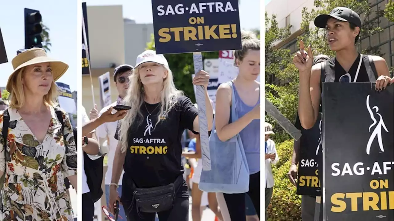 On the picket lines with Hollywood's actors and writers, from LA to New York