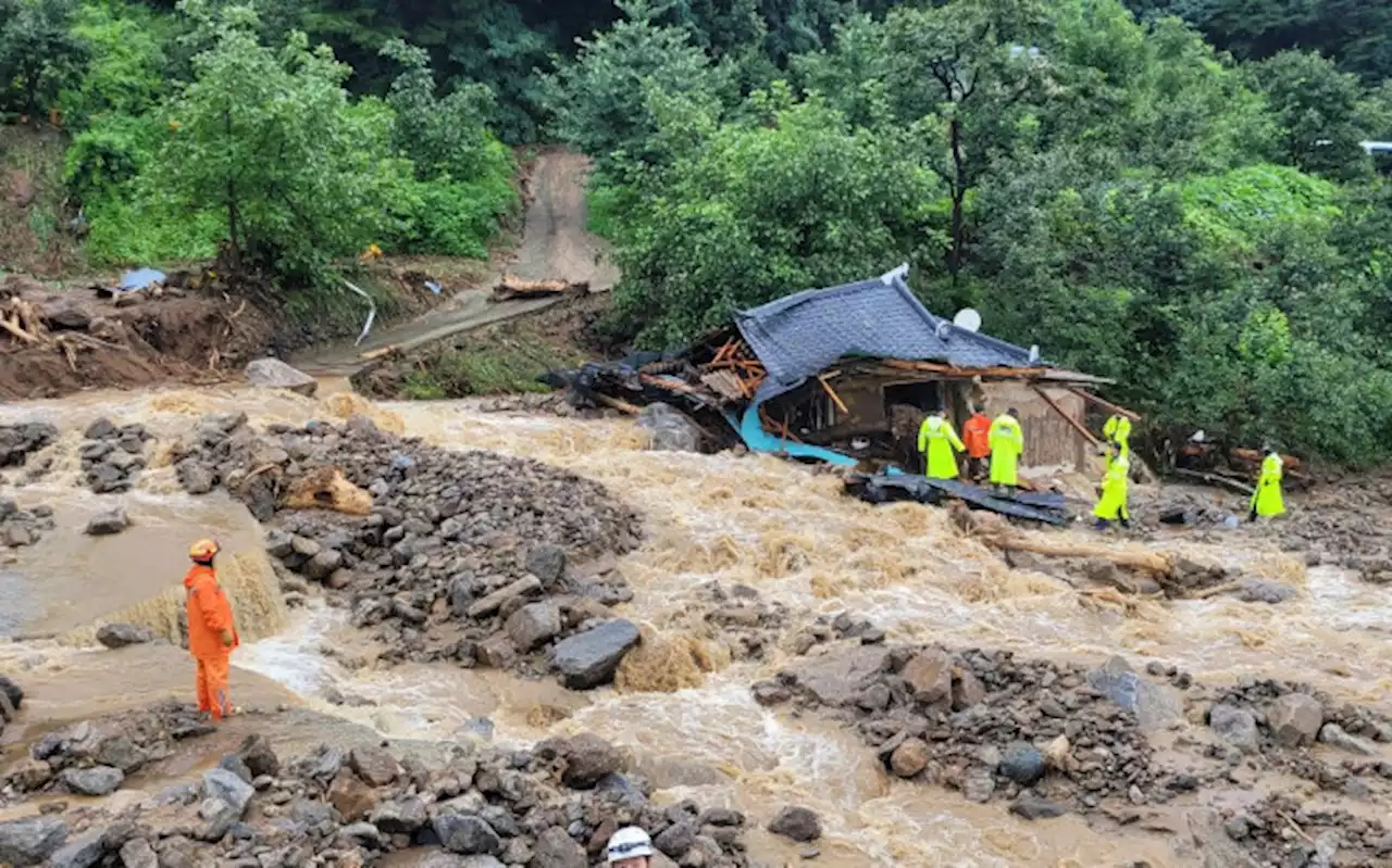 Heavy rains, flooding leave at least 22 dead in South Korea