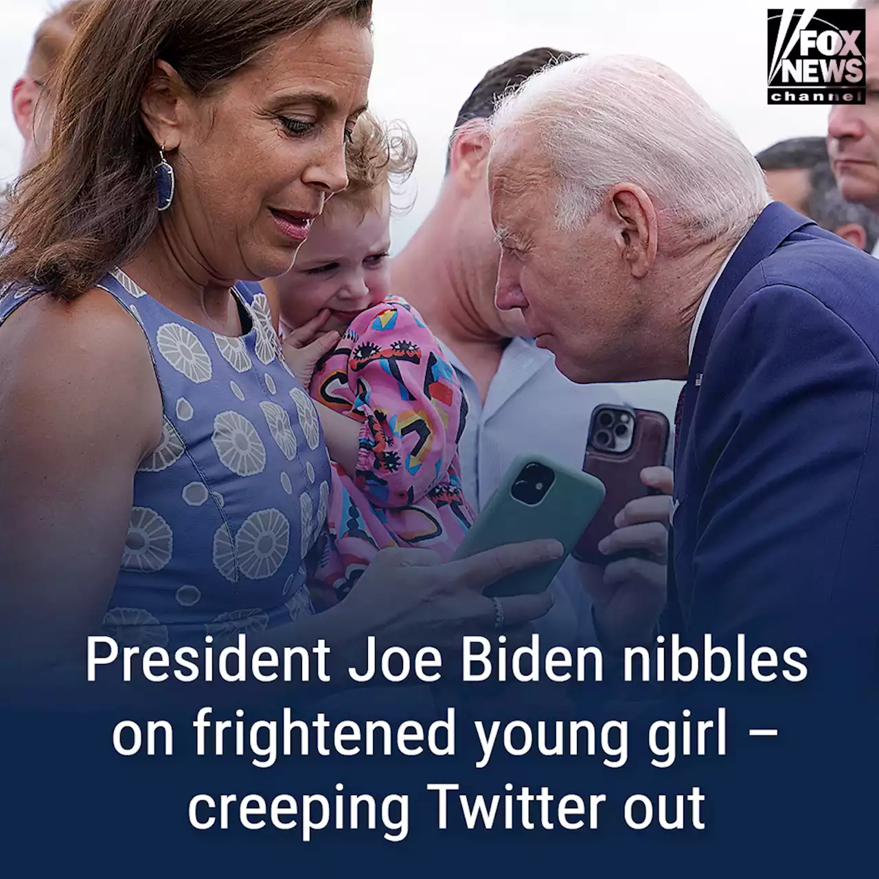 Biden nibbles on frightened young girl during trip to Finland, weirding out Twitter users