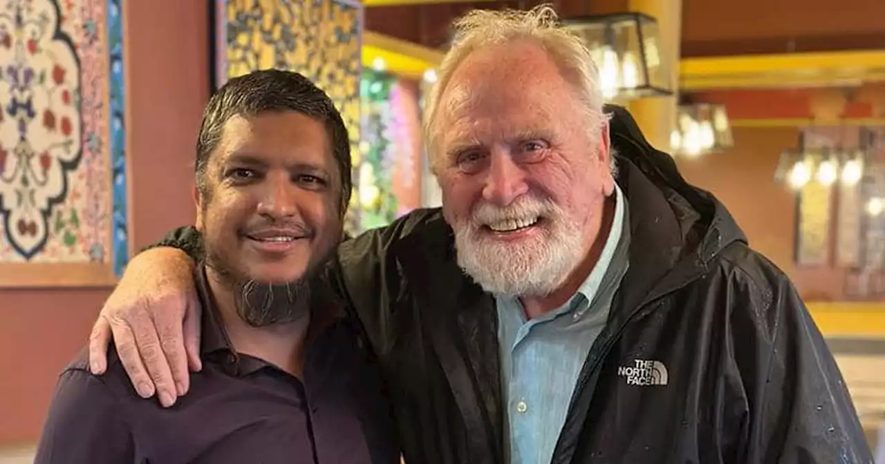 Hollywood legend James Cosmo enjoys dinner at Glasgow's Charcoals restaurant