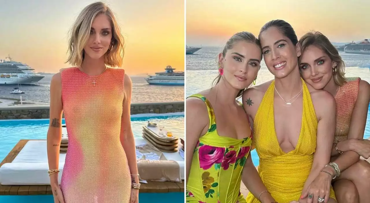 Chiara Ferragni a Mykonos con le sorelle per l'addio al nubilato di Francesca: ecco quando si sposa e con chi