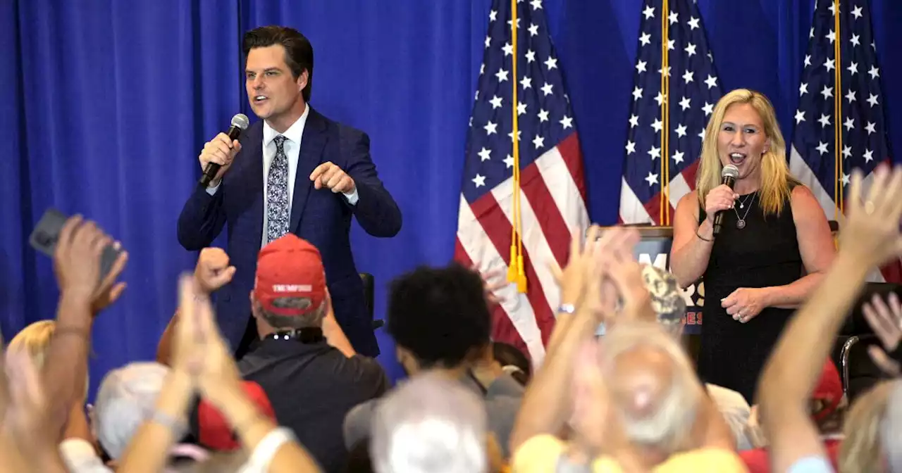 Reps. Matt Gaetz and Marjorie Taylor Greene sue Anaheim and Riverside over canceled rally