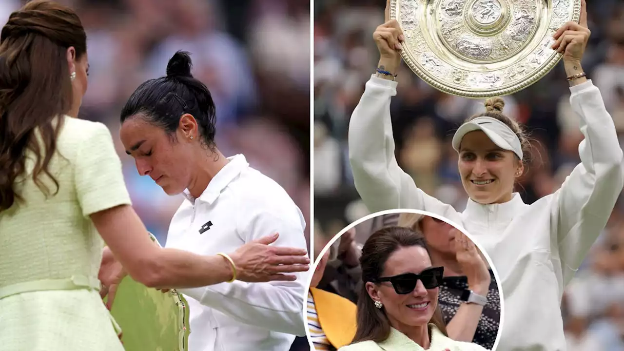 Kate consoles Jabeur after Wimbledon defeat