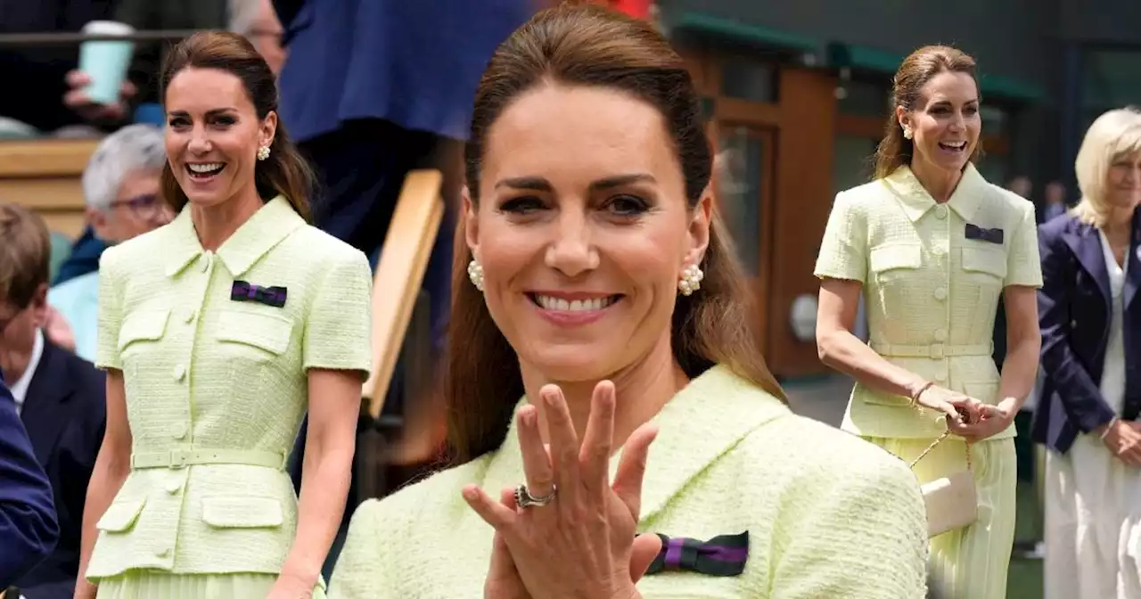 Kate Middleton wows in tennis ball green Self-Portrait dress at Wimbledon