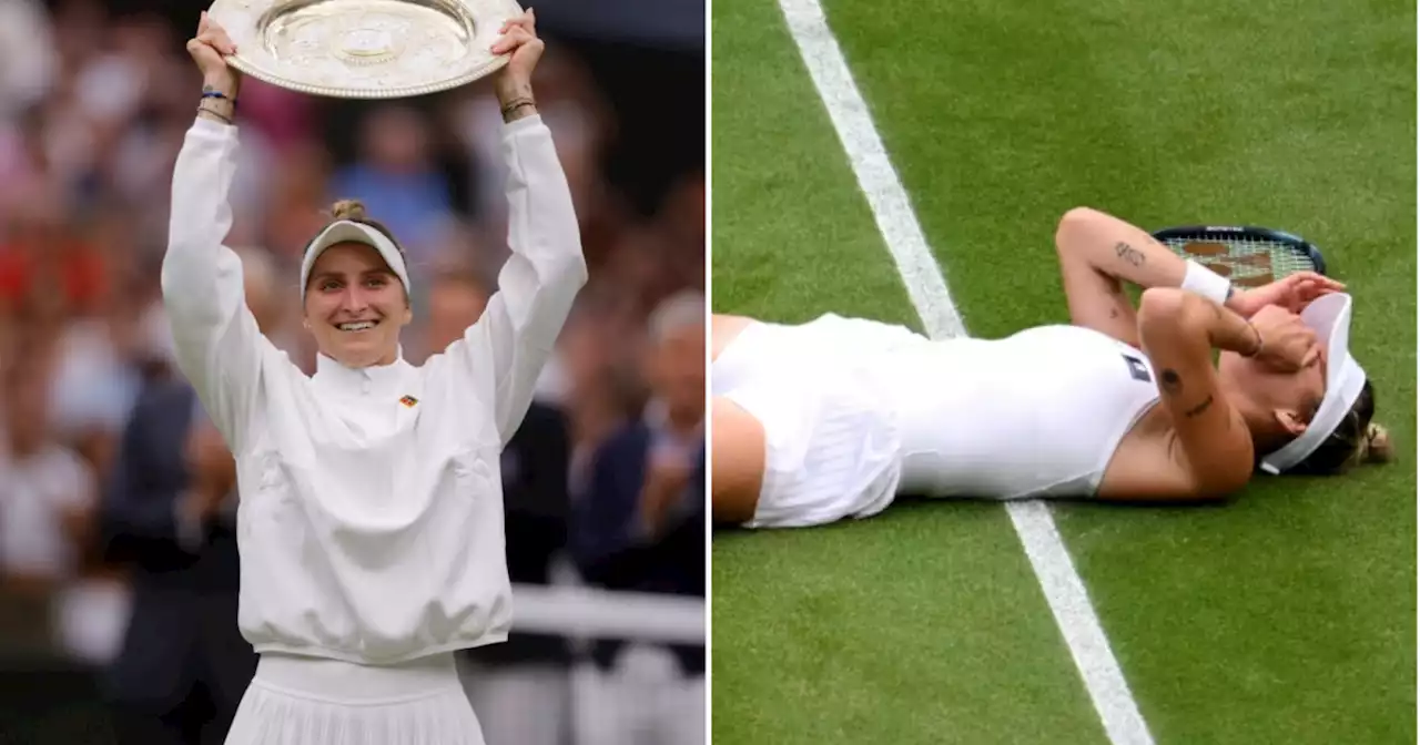 Marketa Vondrousova wins Wimbledon final to become first unseeded champion