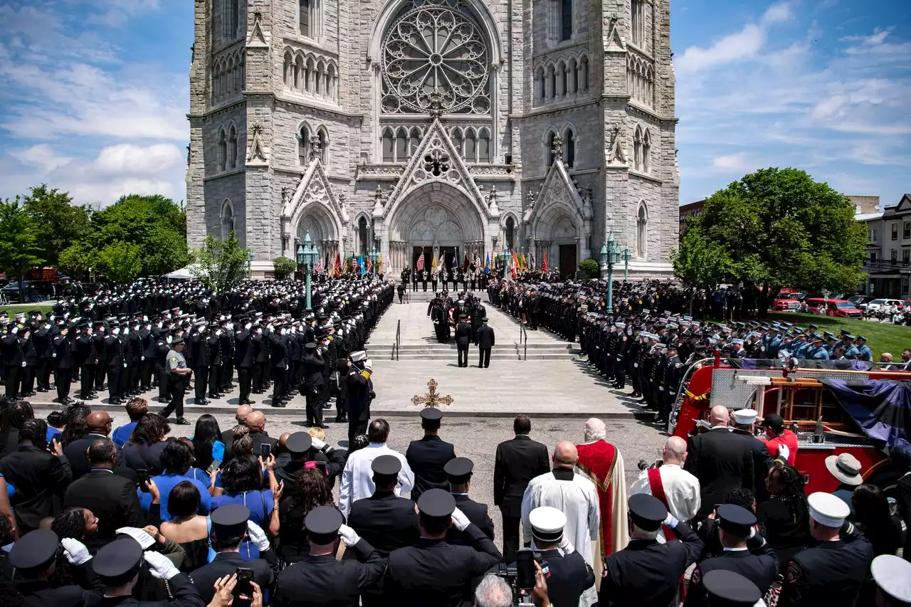 Firefighter killed in cargo ship fire — known as ‘The Bear’ of Newark — honored at massive funeral