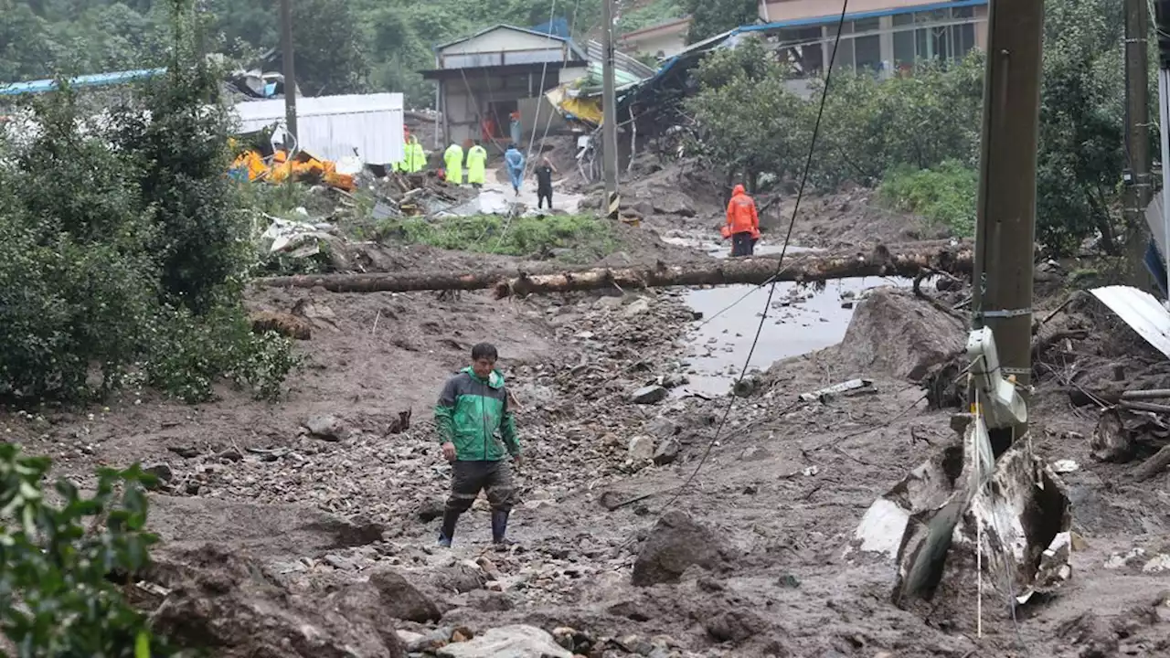 22 doden en 14 vermisten Zuid-Korea door overstromingen en aardverschuivingen