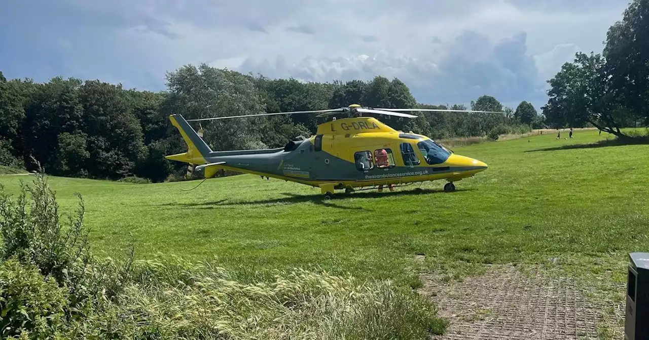 Air ambulance and police called after man injured