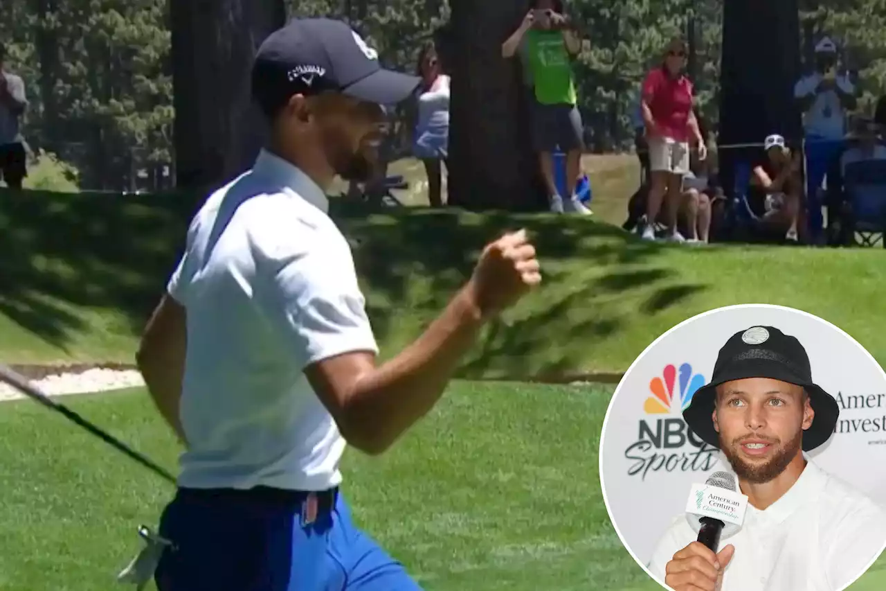 Steph Curry drains ridiculous putt at American Century Championship