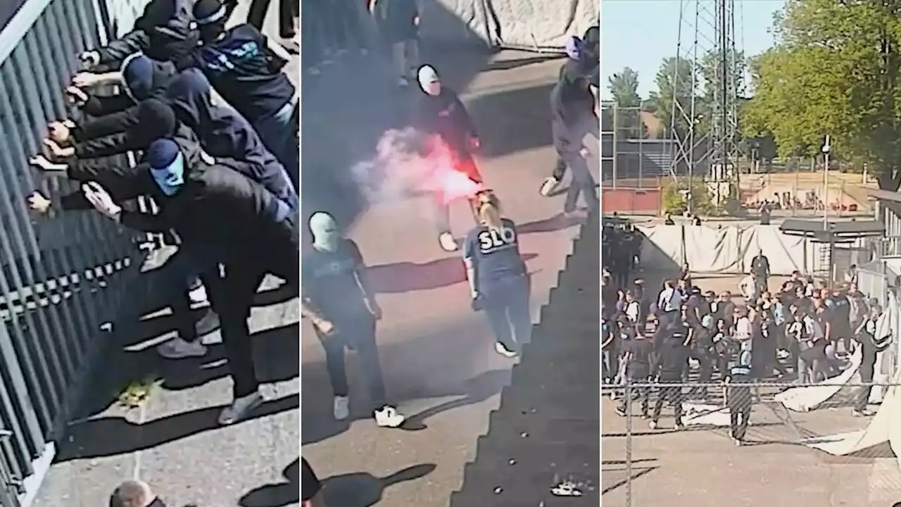 Här startar supportern upplopp vid Borås Arena