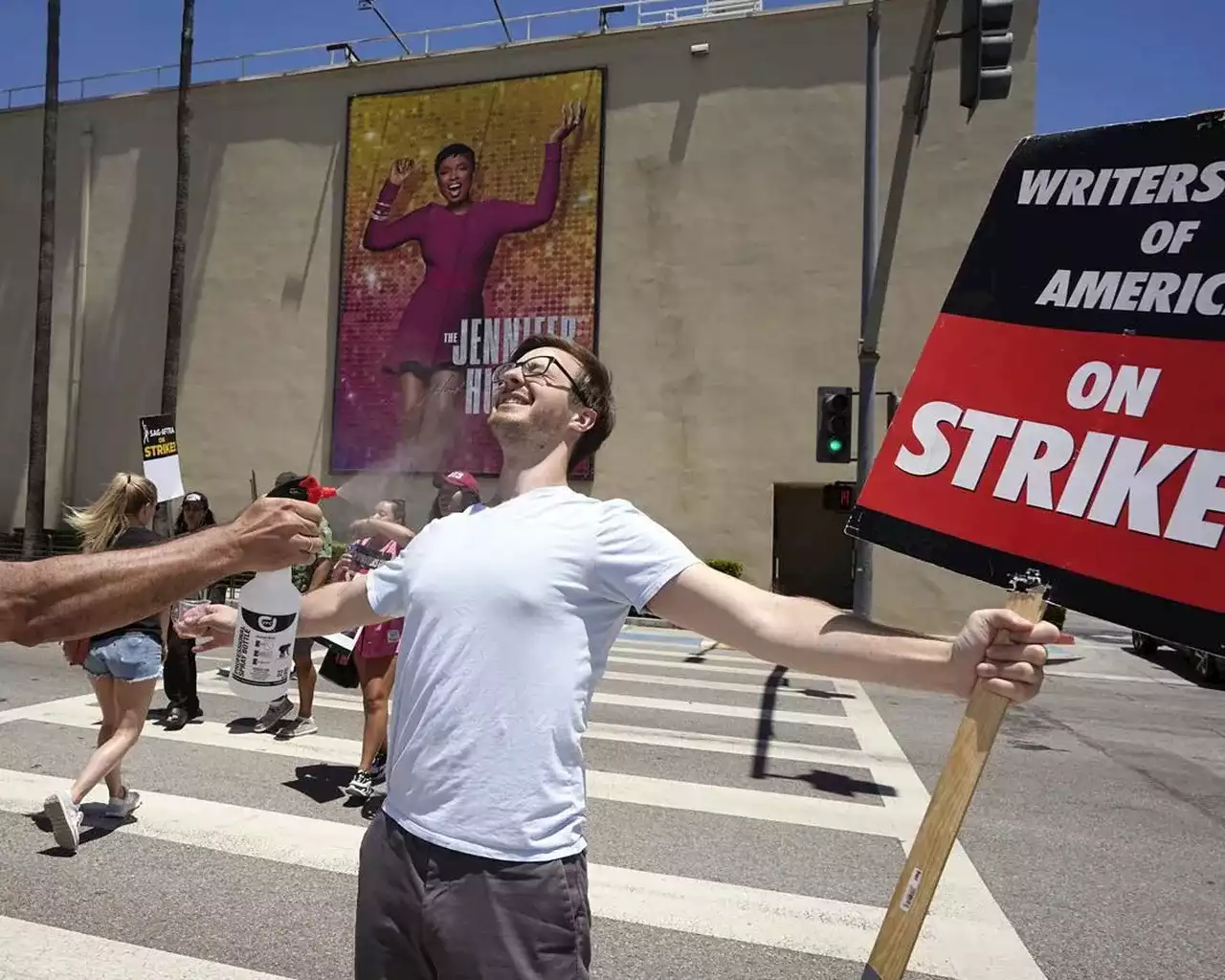 On the picket lines with Hollywood’s actors and writers, from LA to New York