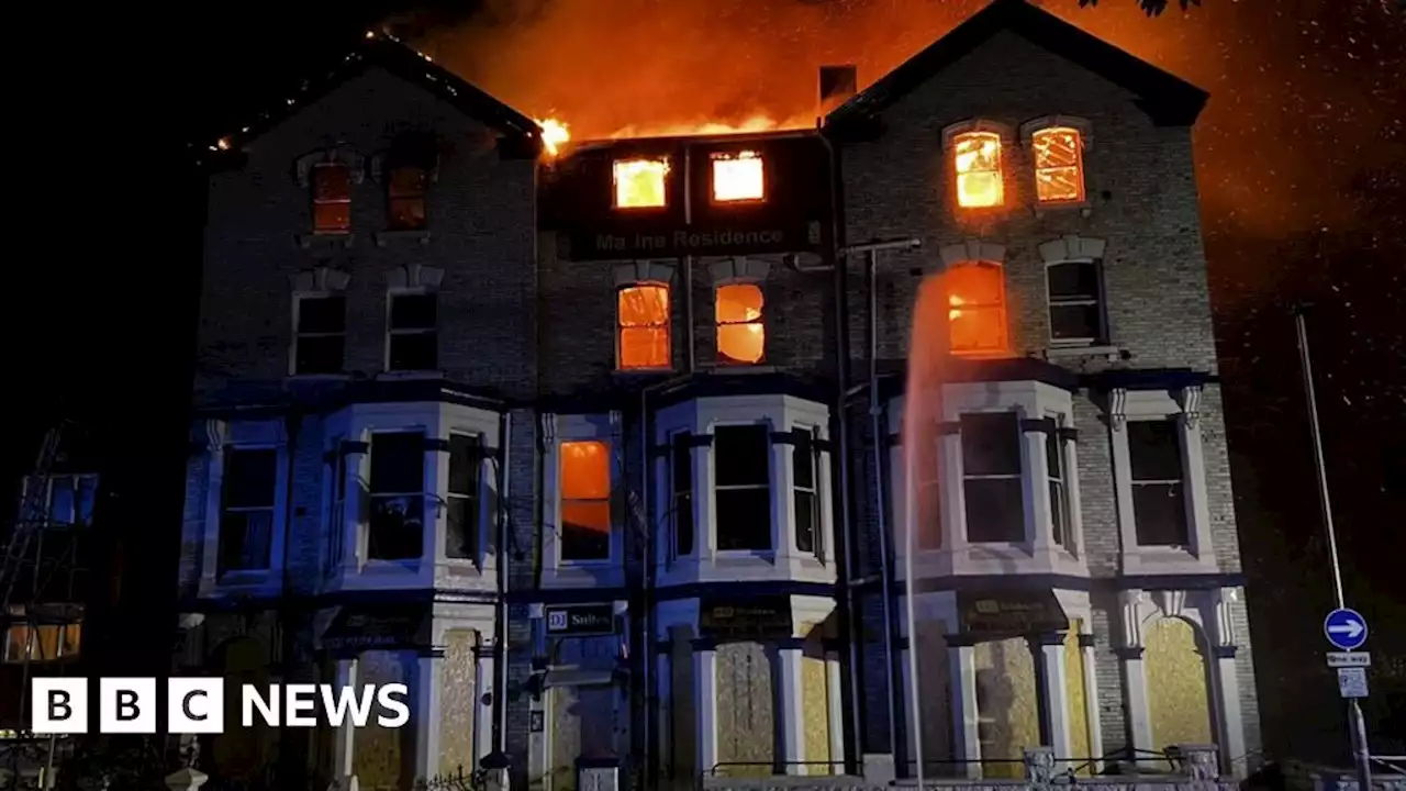 Major fire ravages disused hotel in Scarborough