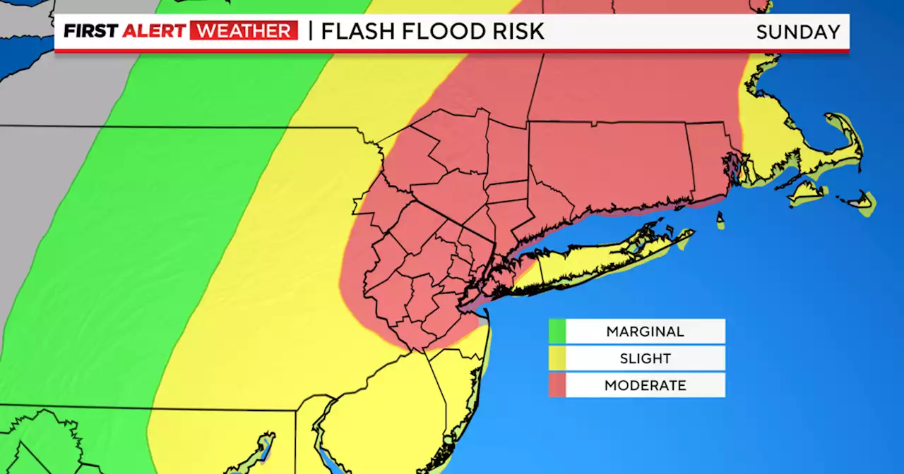 First Alert Weather: Red Alert in place Sunday for flash flood risk