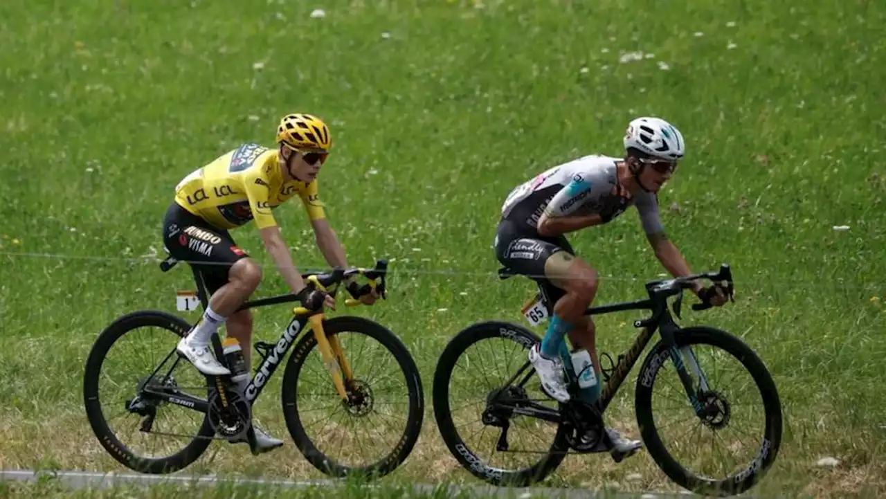 Three of Vingegaard's team mates crash in Tour stage 15