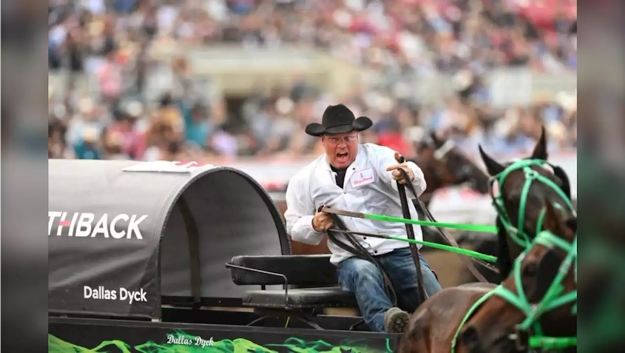 Saturday night Calgary Stampede chucks swamped by summer storm as national activists call for its cancellation