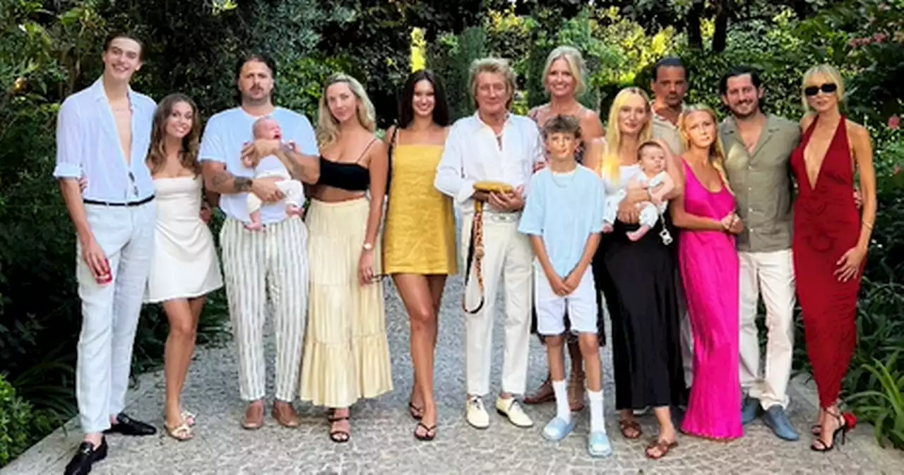 Rod Stewart shares wholesome family snap on Marbella holiday