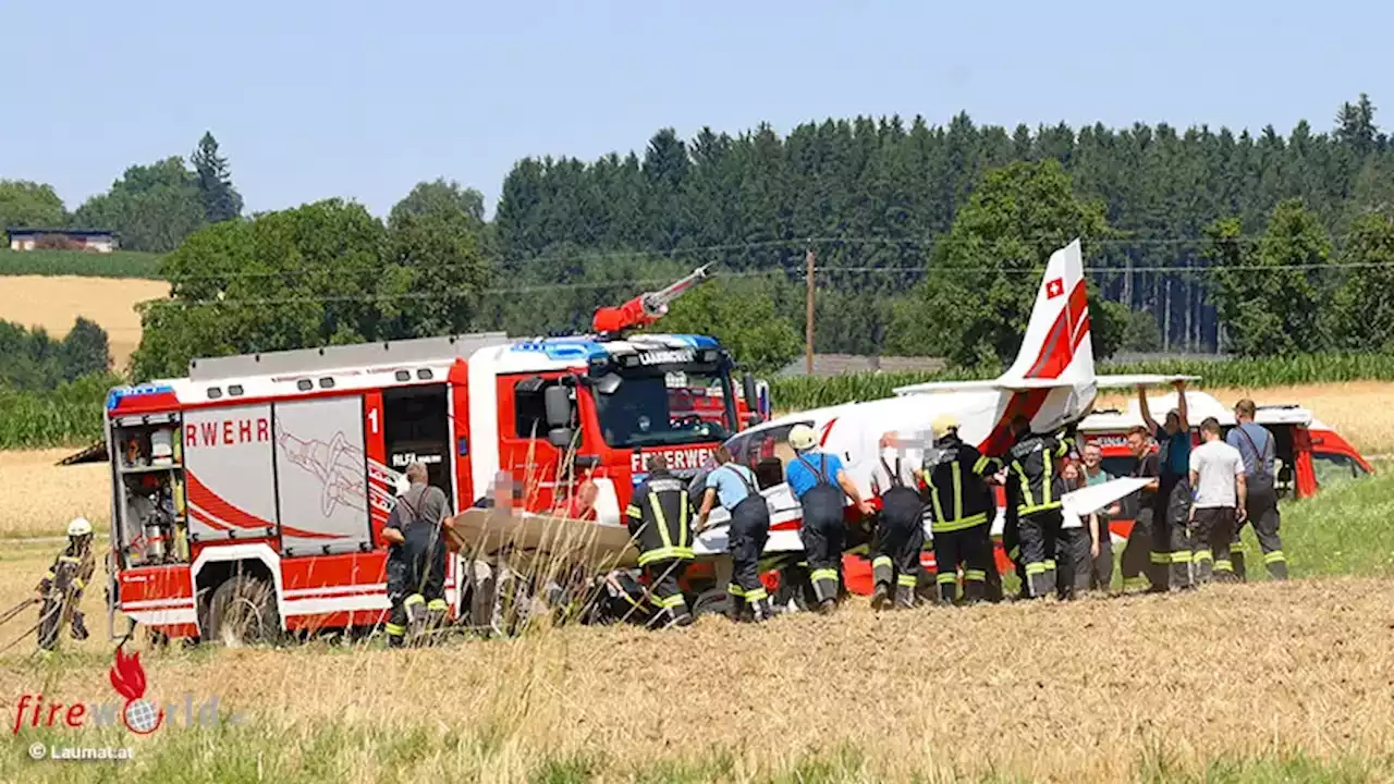 Oö: Kleinflugzeug beim Landeanflug in Laakirchen über Landebahn hinausgeschossen