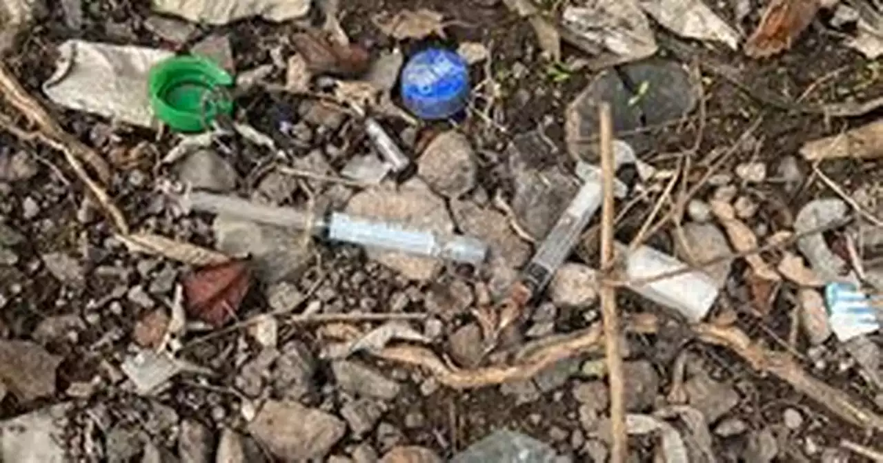 Dirty needles 'covered in blood' dumped on Glasgow path near busy city street