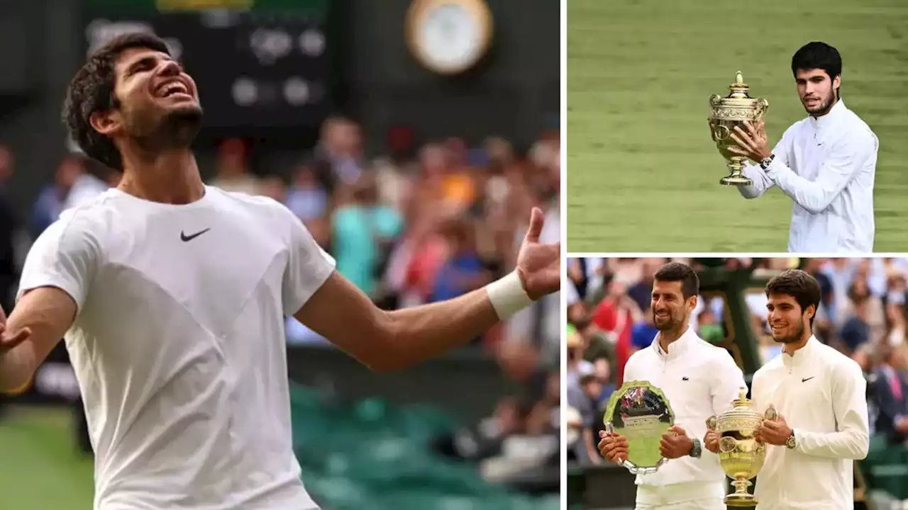 Carlos Alcaraz, 20, beats Novak Djokovic in thrilling five-set Wimbledon final - denying Serb record victory