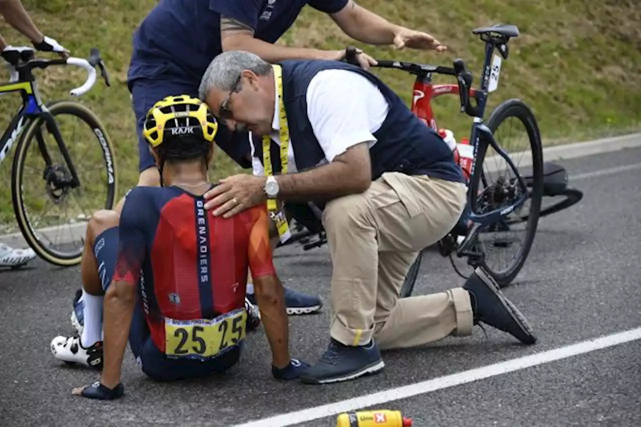 Daniel Felipe Martinez (Ineos Grenadiers) contraint à l'abandon sur le Tour de France