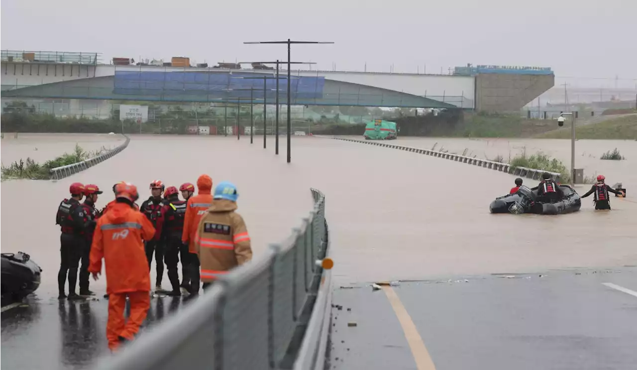 Heavy rains, flooding leave 26 dead in South Korea