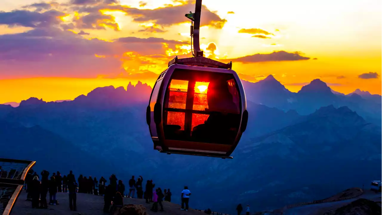 Temperatures are toasty, so let's ride a gondola to the top of Mammoth Mountain