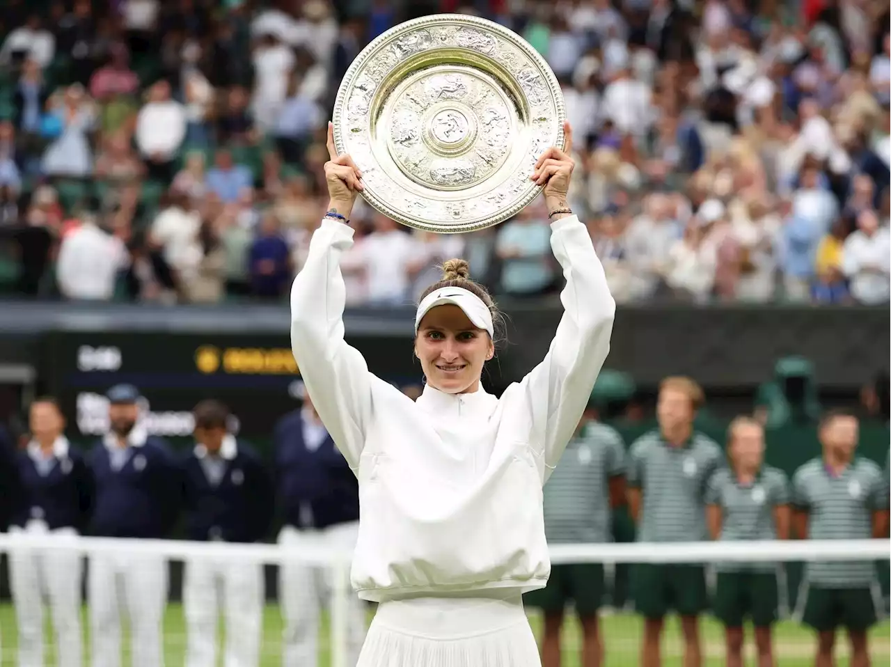 Marketa Vondrousova is Wimbledon’s first unseeded female champion after beating Ons Jabeur