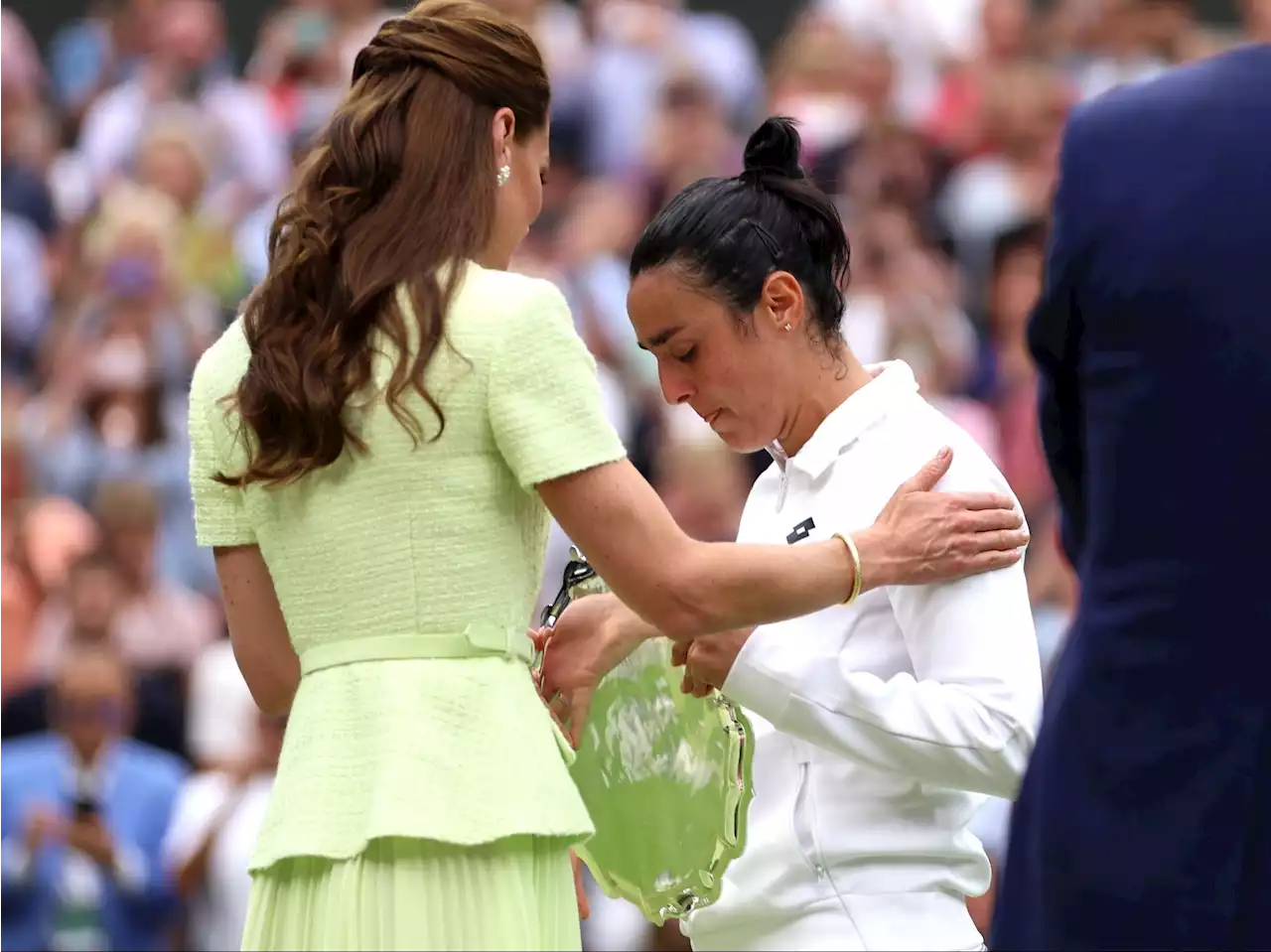 Ons Jabeur gets consoled by Princess Kate after Wimbledon loss