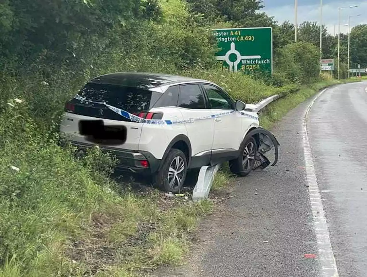 Police say heavy rain 'partly' causes two crashes on A41