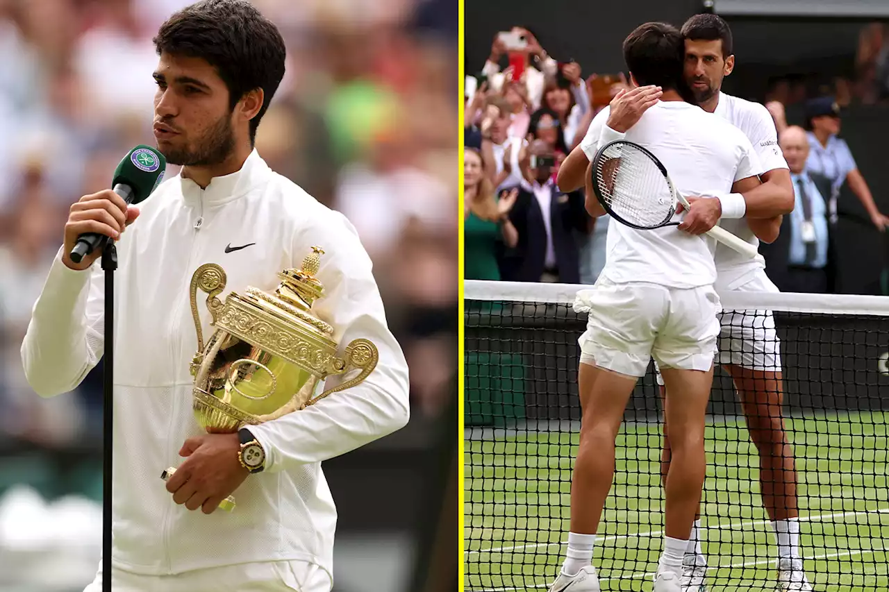 Carlos Alcaraz defeats Novak Djokovic to win thrilling Wimbledon final