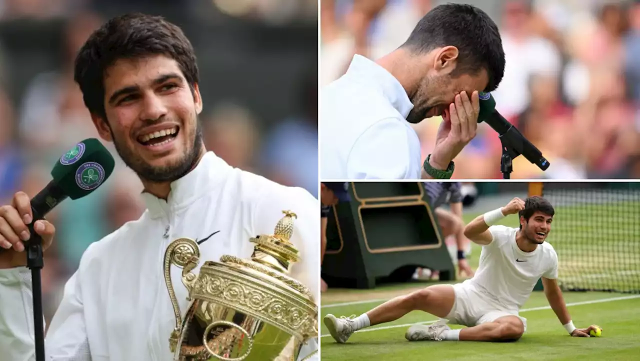 Carlos Alcaraz stuns Novak Djokovic in Wimbledon thriller to end 10-year Centre Court reign