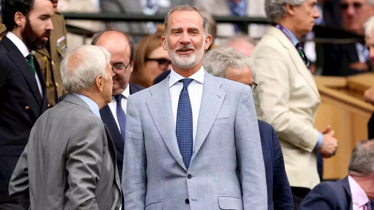 Felipe VI testigo de la victoria de Carlos Alcaraz en Wimbledon