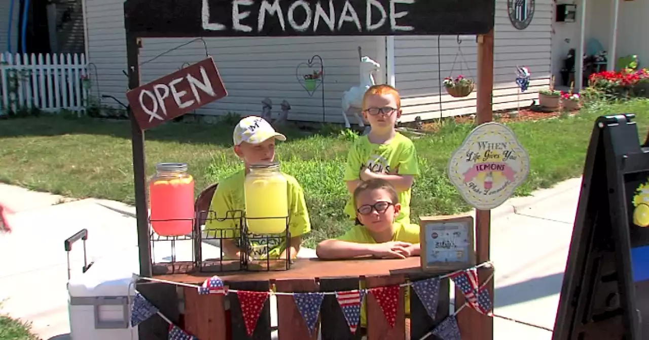 Kokomo 11-year-old holds lemonade stand to raise money for families of fallen Indiana officers