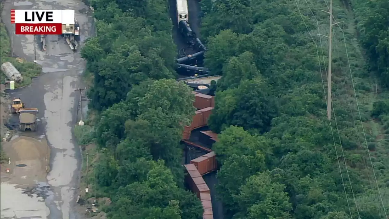 Freight train derails in Whitemarsh Township; no reports of leakage