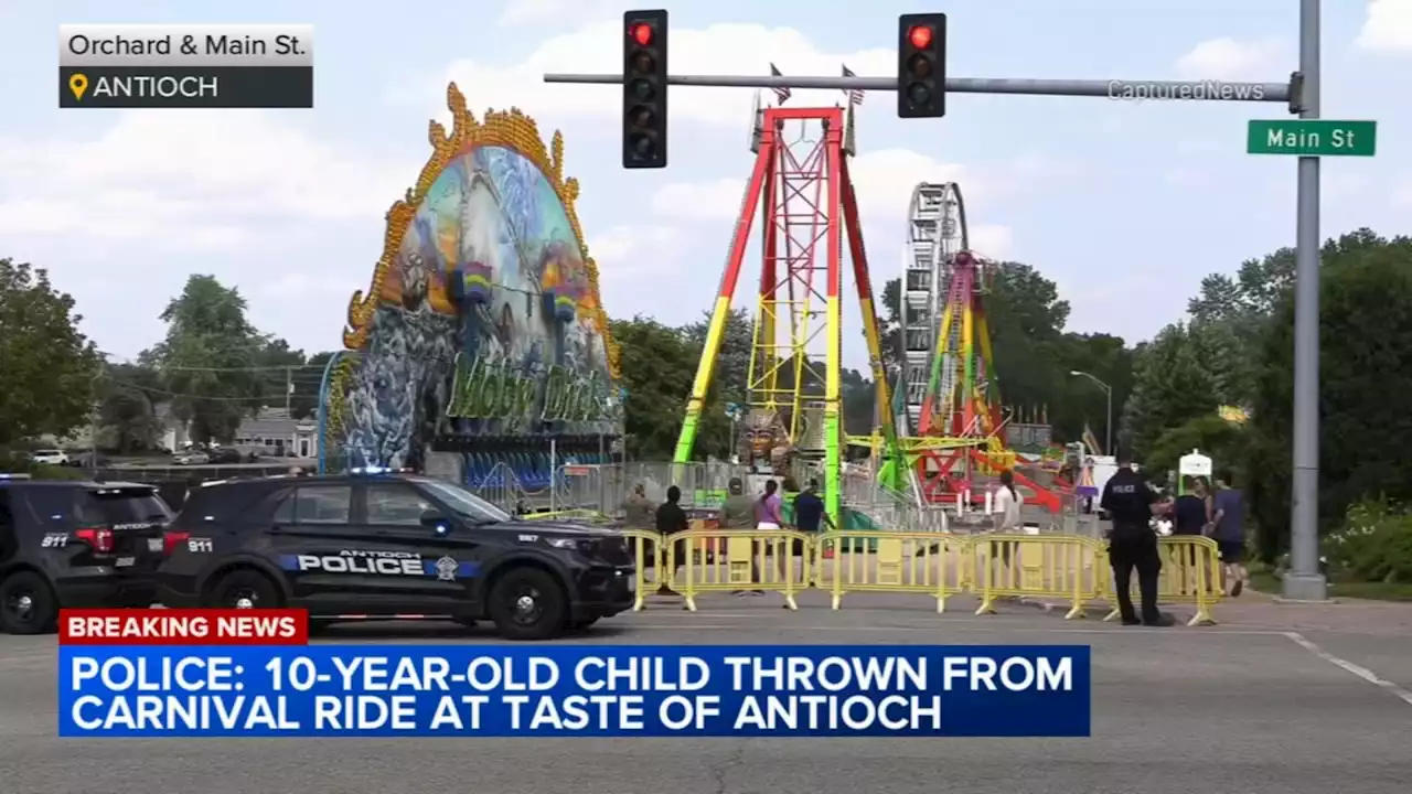 Child injured after falling from carnival ride at Taste of Antioch, rides shut down, authorities say