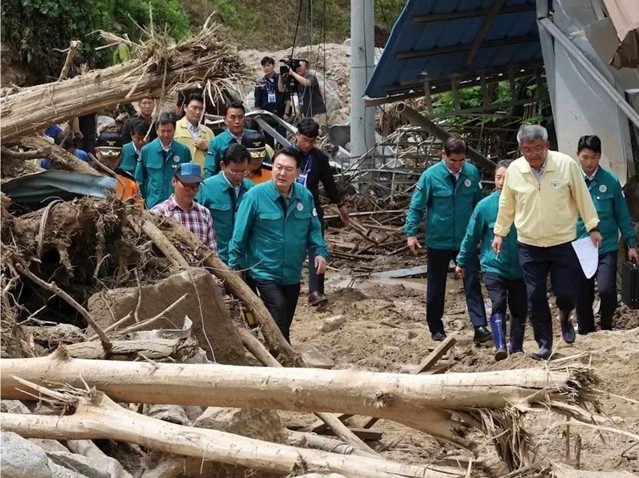 South Korea’s death toll from destructive rainstorm grows to 40 as workers search for survivors