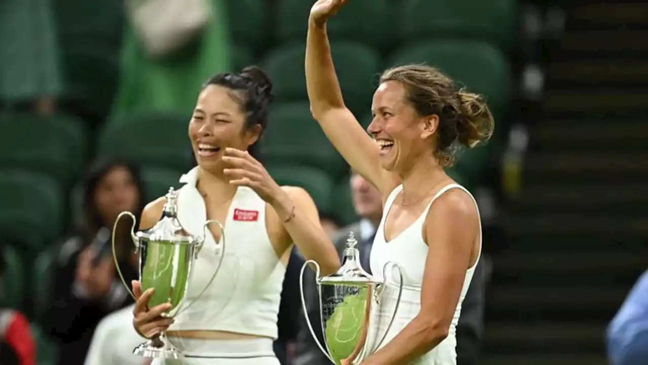 Strycova wins doubles title with Hsieh on her farewell at Wimbledon