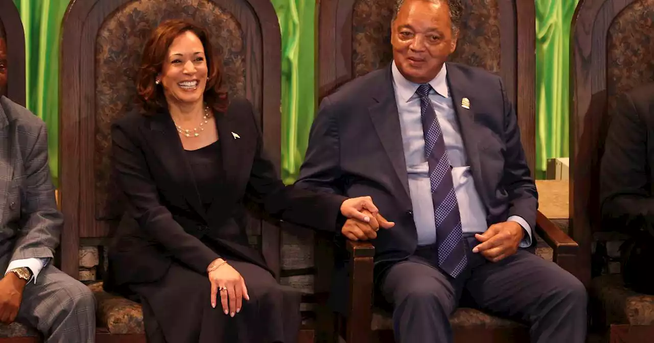 In Chicago, Vice President Kamala Harris praises Rev. Jesse Jackson